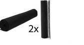 2x Non Slip Grip mat – Zwart – 30x150cm | Niet Klevende Antislipmat Gaas Patroon voor Bureaus en Keukenlades