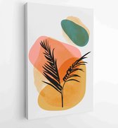 Botanical and gold abstract wall arts vector collection 2 - Moderne schilderijen – Vertical – 1880831236 - 50*40 Vertical