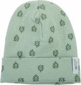 Lodger katoenen mutsje Beanie Nomad Rib Silt Green