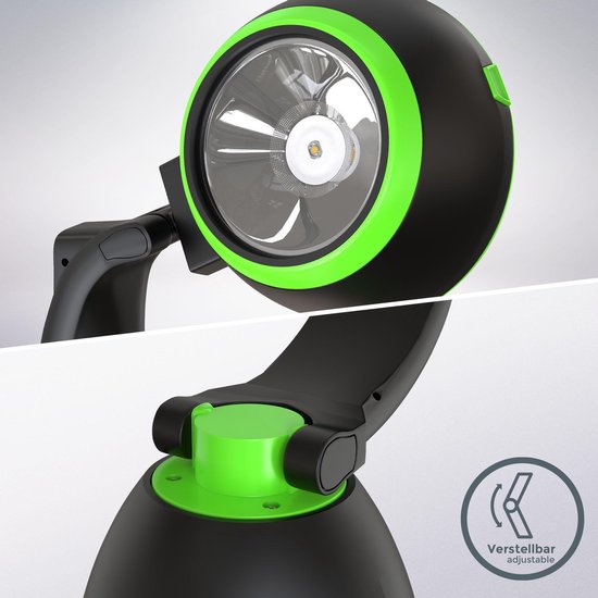 B.K.Licht - LED Kampeerlamp - zaklamp  - 3 in 1 Zaklantaarn voor kinderen - tafellamp - tentlamp - opvouwbaar - zwart groen - 140 lumen - IP20