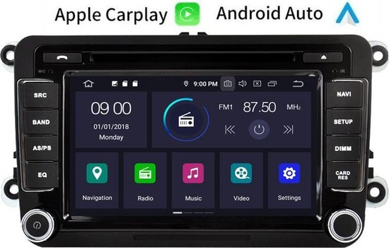 gloeilamp partitie Vul in Navigatie vw polo dvd carkit android 10 usb android auto apple carplay 64gb  | bol.com