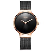 Longbo - Meibin - Dames Horloge - Zwart/Rosé - Ø 31mm (Productvideo)