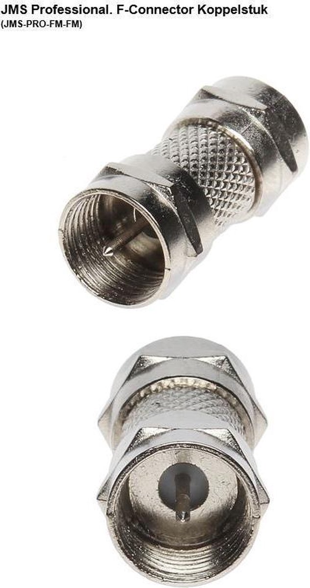 JMS® Pro. F-Connector Koppelstuk F Connector Male - F Connector Male Koppelstuk male - male