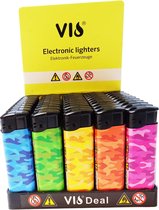 Klik aanstekers 50 stuks in tray navulbaar electronic lighters- Vio deal (high quality)