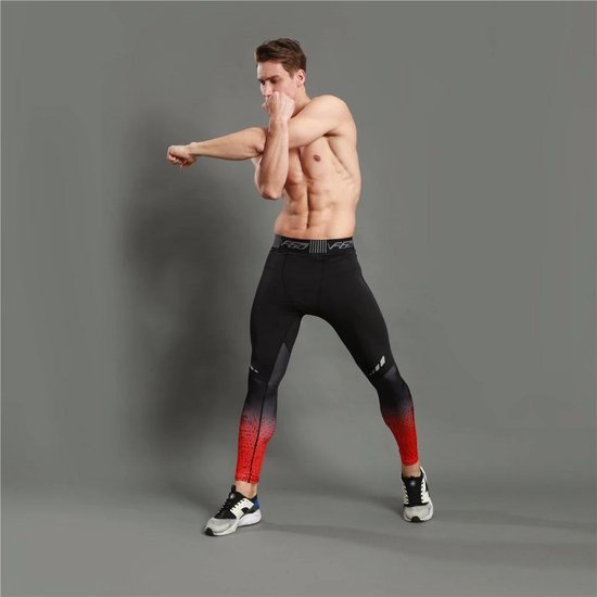 Sportlegging Heren Running Compressie Broek - Panty Mannen Sport Leggings - Fitness... | bol.com