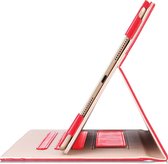Dasaja leren hoes rood geschikt voor iPad 10.2 (2019 / 2020 / 2021) / Air 3 10.5 (2019) / Pro 10.5 (2017) incl. standaard met 3 standen