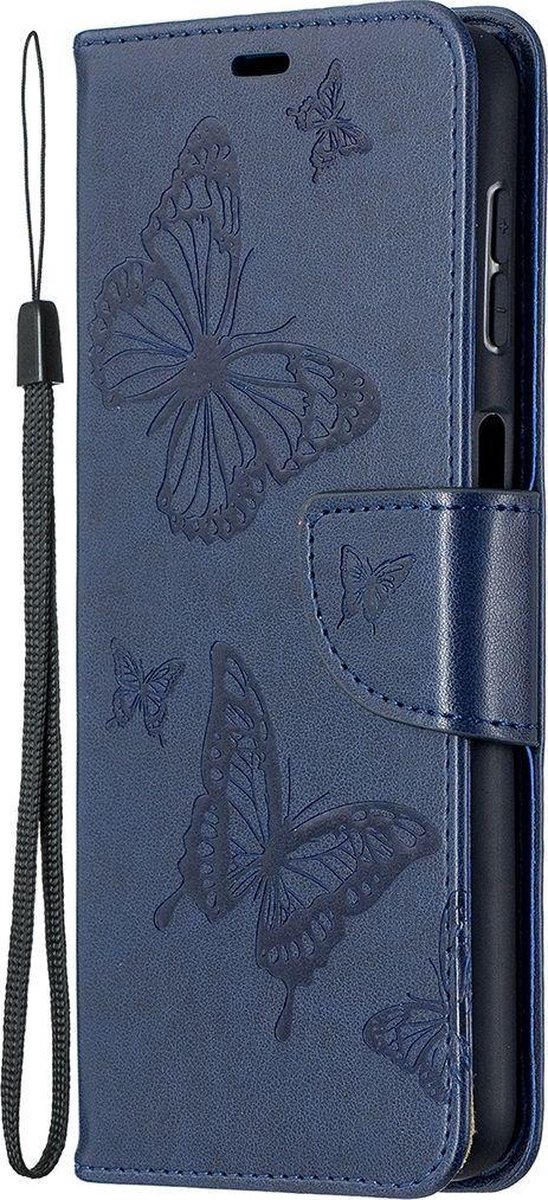 Mobigear Telefoonhoesje geschikt voor Samsung Galaxy A32 5G Hoesje | Mobigear Butterfly Bookcase Portemonnee | Pasjeshouder voor 2 Pasjes | Telefoonhoesje voor Pinpas / OV Kaart / Rijbewijs - Blauw