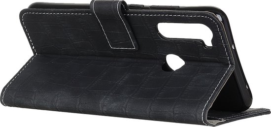 Etui Portefeuille Mobigear Crocodile Luxury Noir Samsung Galaxy A21