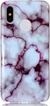 Xiaomi Mi 8 Hoesje - Mobigear - Marble Serie - TPU Backcover - Rood - Hoesje Geschikt Voor Xiaomi Mi 8