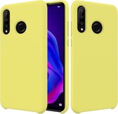 Huawei P30 Lite Hoesje - Mobigear - Color Serie - Siliconen Backcover - Geel - Hoesje Geschikt Voor Huawei P30 Lite