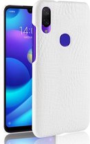 Xiaomi Redmi Note 7 Hoesje - Mobigear - Croco Serie - Hard Kunststof Backcover - Wit - Hoesje Geschikt Voor Xiaomi Redmi Note 7