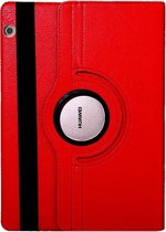 Huawei MediaPad T5 10.1 Hoes - Mobigear - 360 Rotating Serie - Kunstlederen Bookcase - Rood - Hoes Geschikt Voor Huawei MediaPad T5 10.1