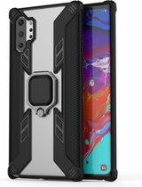 Samsung Galaxy Note 10 Plus Hoesje - Mobigear - Armor Ring Serie - Hard Kunststof Backcover - Zwart - Hoesje Geschikt Voor Samsung Galaxy Note 10 Plus