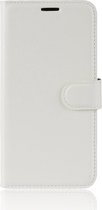 Samsung Galaxy J6 Plus Hoesje - Mobigear - Classic Serie - Kunstlederen Bookcase - Wit - Hoesje Geschikt Voor Samsung Galaxy J6 Plus