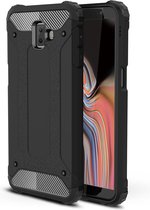 Samsung Galaxy J6 Plus (2018) Hoesje - Mobigear - Outdoor Serie - Hard Kunststof Backcover - Zwart - Hoesje Geschikt Voor Samsung Galaxy J6 Plus (2018)