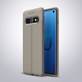 Samsung Galaxy S10 Hoesje - Mobigear - Luxury Serie - TPU Backcover - Grijs - Hoesje Geschikt Voor Samsung Galaxy S10