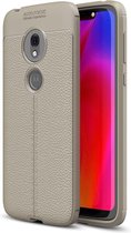 Motorola Moto G7 Play Hoesje - Mobigear - Luxury Serie - TPU Backcover - Grijs - Hoesje Geschikt Voor Motorola Moto G7 Play