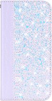 Apple iPhone 11 Pro Max Hoesje - Mobigear - Croco Glitter Serie - Kunstlederen Bookcase - Wit - Hoesje Geschikt Voor Apple iPhone 11 Pro Max