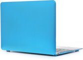 Case geschikt voor Apple MacBook 12 (2015-2017) - Mobigear - Metallic Serie - Hardcover - Blauw - Geschikt voor Apple MacBook 12 (2015-2017) Cover