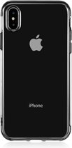 Apple iPhone XS Max Hoesje - Mobigear - Royal Serie - TPU Backcover - Transparant / Zwart - Hoesje Geschikt Voor Apple iPhone XS Max