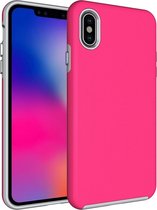 Apple iPhone XS Max Hoesje - Mobigear - Antislip Serie - Hard Kunststof Backcover - Magenta - Hoesje Geschikt Voor Apple iPhone XS Max