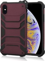 Apple iPhone XS Max Hoesje - Mobigear - Armor Serie - Hard Kunststof Backcover - Rood - Hoesje Geschikt Voor Apple iPhone XS Max