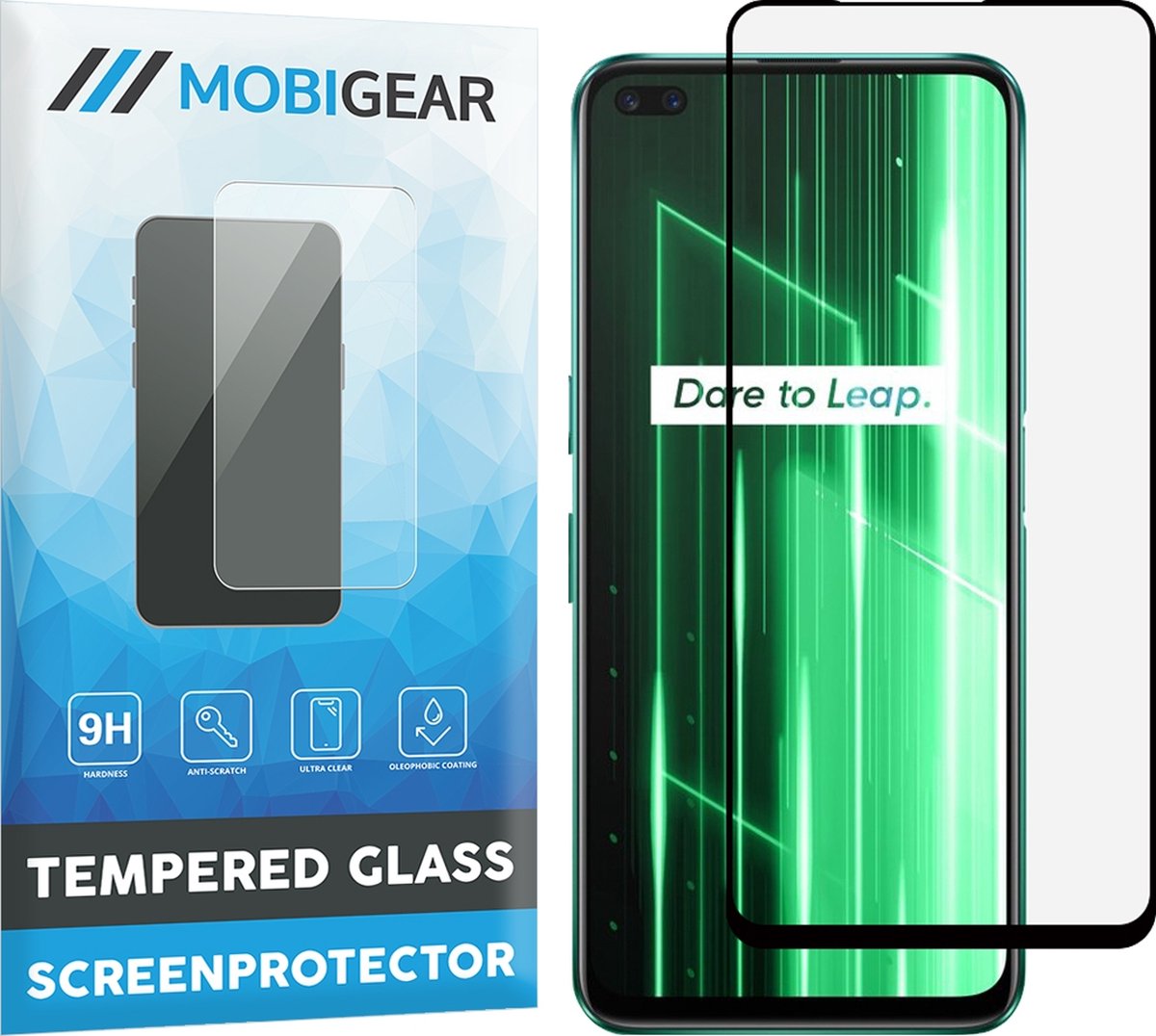 Mobigear Screenprotector geschikt voor Realme X50 Glazen | Mobigear Premium Screenprotector - Case Friendly - Zwart