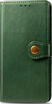 Xiaomi Redmi 9 Hoesje - Mobigear - Snap Button Serie - Kunstlederen Bookcase - Groen - Hoesje Geschikt Voor Xiaomi Redmi 9