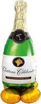 Folieballon Airloonz Bubbly Champagnefles geslaagd- jaarwisseling-verjaardag decoratie