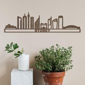 Skyline Sydney notenhout - 60cm- City Shapes wanddecoratie