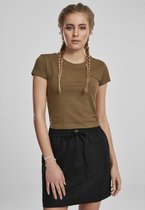 Urban Classics Crop top -XL- Stretch Jersey Groen