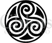 Chloïs Glittertattoo Sjabloon 5 Stuks - Circle Celtic - CH6002 - 5 stuks gelijke zelfklevende sjablonen in verpakking - Geschikt voor 5 Tattoos - Nep Tattoo - Geschikt voor Glitter