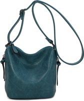 Ines Delaure crossbody tas dames bleu paon - blauw