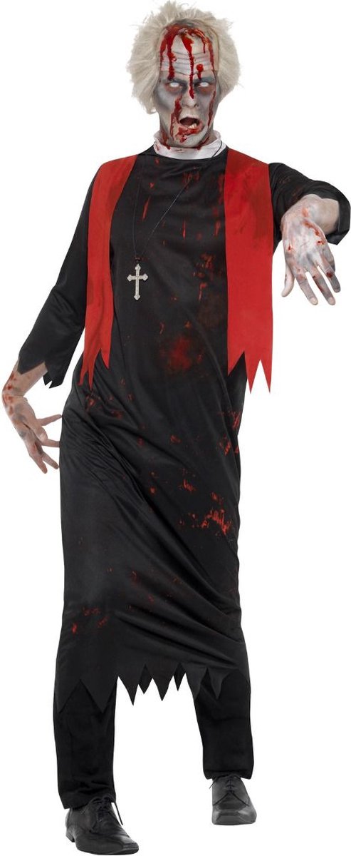 Smiffys Kostuum -L/XL- Zombie High Priest Zwart