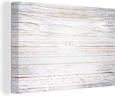 Canvas Schilderij Structuur van witte planken - 30x20 cm - Wanddecoratie