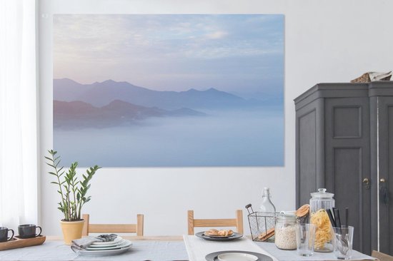 Brouillard sur toile de Chine 180x120 cm - Tirage photo sur toile (Décoration murale salon / chambre) XXL / Grand format!