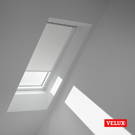 VELUX Store à enrouleur occultant d'origine (DKL) pour fenêtres de toit VELUX, cadre blanc, S08, 608, blanc