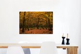 Canvas Schilderij De dichte bossen van het Nationaal park New Forest in Engeland - 90x60 cm - Wanddecoratie