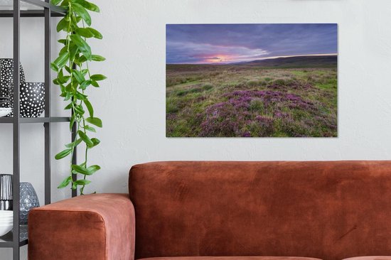 Ciel coloré sur le parc national d'Exmoor en Angleterre Toile 90x60 cm - Tirage photo sur toile (Décoration murale salon / chambre)