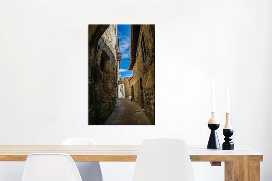 La vieille ville de San Gimignano en Italie Toile 60x90 cm - Tirage photo sur toile (Décoration murale salon / chambre)