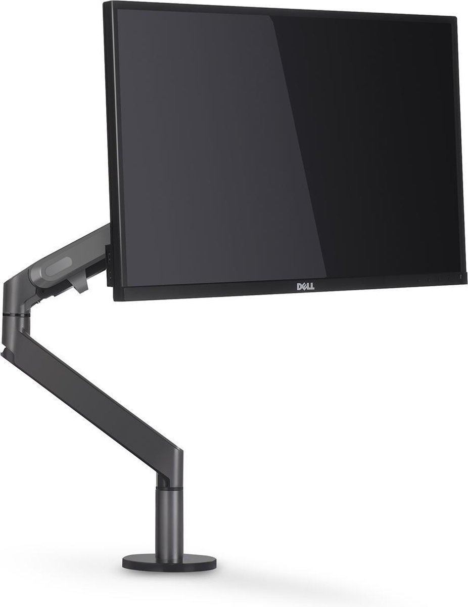 Alberenz® Single Monitor Arm Donkergrijs - Monitorbeugel met Gasveer - Ultrawide monitor arm - Monitor beugel - Ergonomisch ontwerp