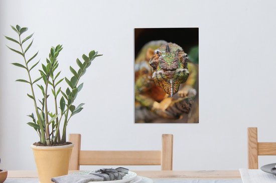 Toile - Caméléon en exploration - 20x30 cm - Décoration