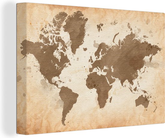 Prikbord Wereldkaart - XXL memobord met kurk & 20 markeervlaggen (90x60 Prikbord Wereldkaart - XXL memobord met kurk & 20 markeervlaggen (90x60
