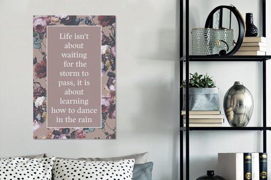 Peintures sur toile - Citations - Fleurs - Jardin - 40x60 cm - Décoration murale
