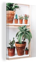 Cactus sur planche de toile 2cm