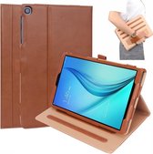 Voor Samsung Galaxy Tab A 10.1 (2019) T510 / T515 Retro Textuur PU Horizontale Flip Leren Case met Houder & Kaartsleuven & Draagriem (Bruin)