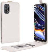 Voor OPPO Realme 7 Pro R64 Textuur Enkele Verticale Flip lederen beschermhoes met kaartsleuven en fotolijst (wit)