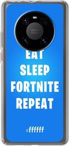 6F hoesje - geschikt voor Huawei P40 Pro -  Transparant TPU Case - Fortnite - Eat Sleep Fortnite Repeat #ffffff