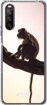 6F hoesje - geschikt voor Sony Xperia 10 III -  Transparant TPU Case - Macaque #ffffff