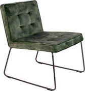 24Designs Toulouse Fauteuil - Stof Grijsgroen - Stalen Onderstel